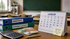Arretrati stipendio docenti: tutto rinviato a luglio per i pagamenti tra 650 e 1400 euro netti