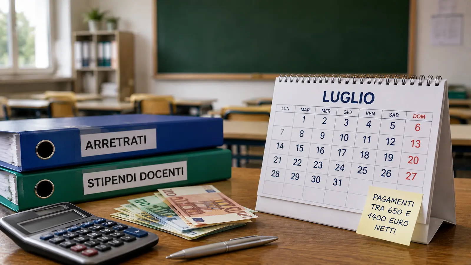 Arretrati stipendio docenti: tutto rinviato a luglio per i pagamenti tra 650 e 1400 euro netti