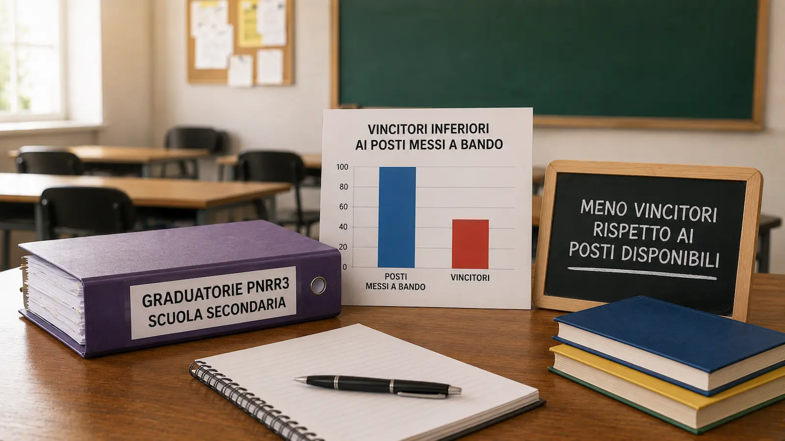 Graduatorie PNRR3 scuola secondaria: molte con vincitori inferiori ai posti messi a bando