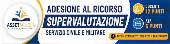 Asset Scuola - Ricorso supervalutazione servizio civile e militare