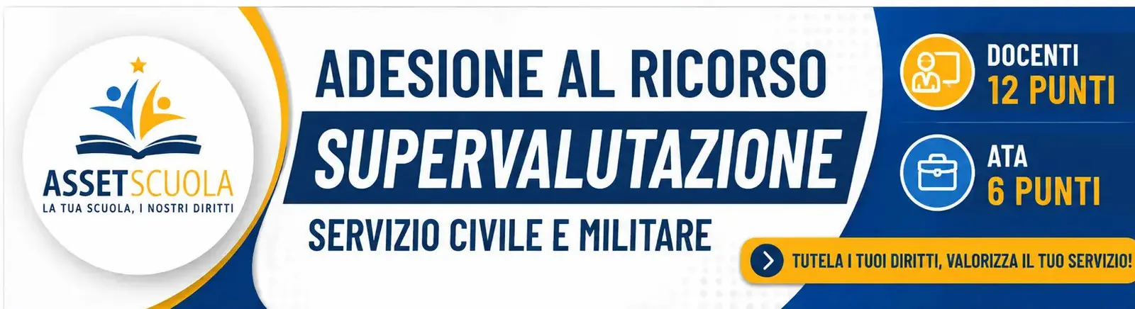 Asset Scuola - Ricorso supervalutazione servizio civile e militare